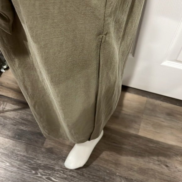 Massimo Dutti women’s tie front sleeveless kahki color maxi dress size Small - Picture 5 of 8